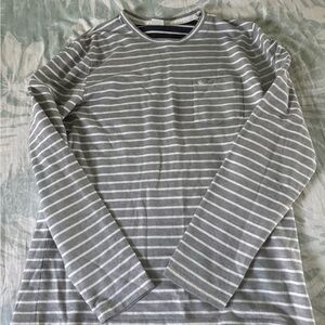 Men’s Abercrombie and Fitch Gray Striped Shirt